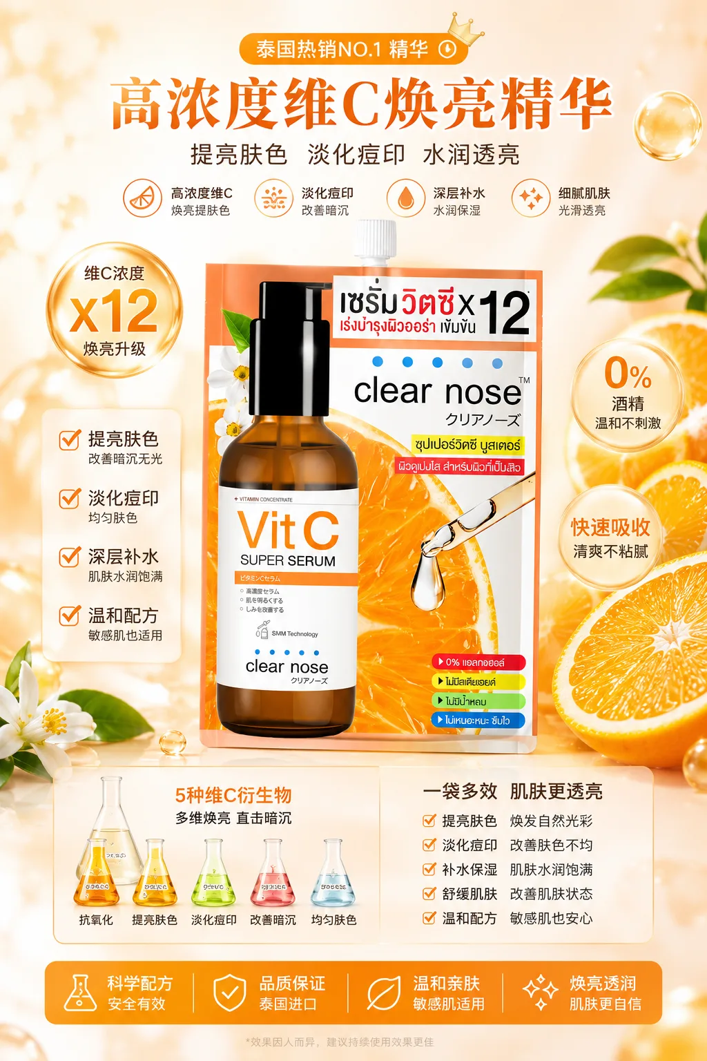 Clear Nose 维生素C焕亮浓缩精华液 8毫升