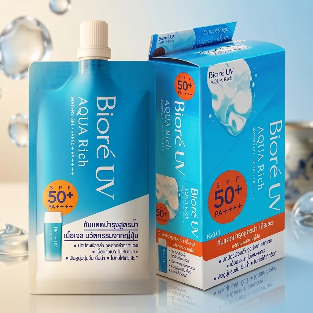 Biore UV Aqua Rich Sachet SPF50+ 7ml (Pack of 6)