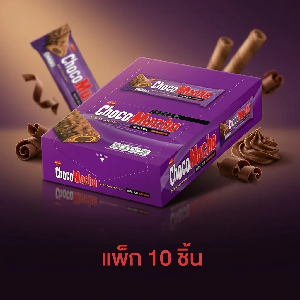 Choco Mucho Milk Chocolate Wafer 25g (Pack of 10)