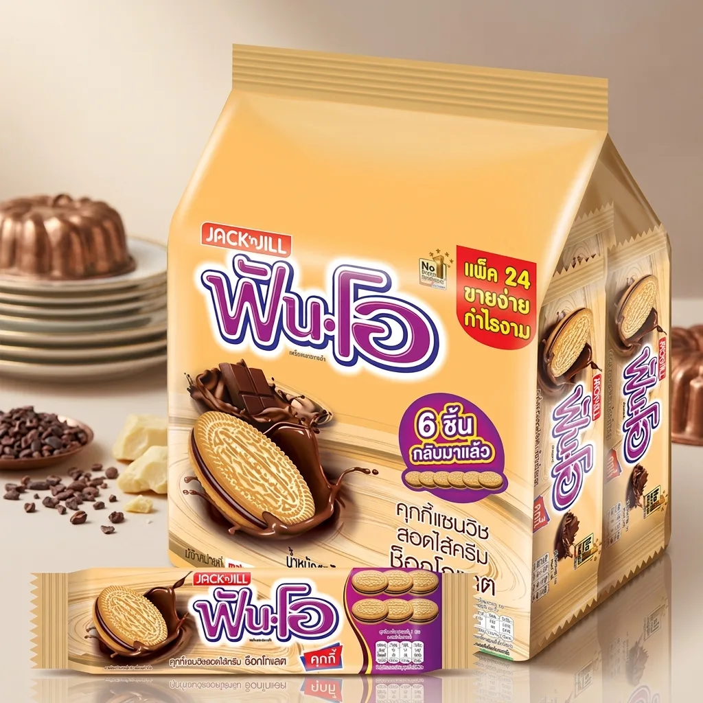 Fun-O Chocolate Sandwich Cookie 40.5g (Pack of 24)