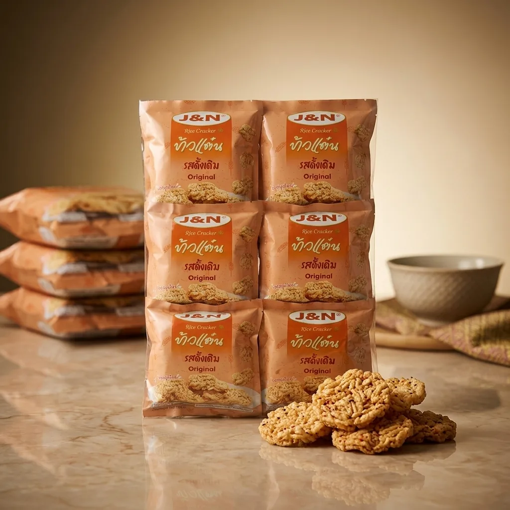 J&N Rice Cracker Original 30g (Pack of 6)