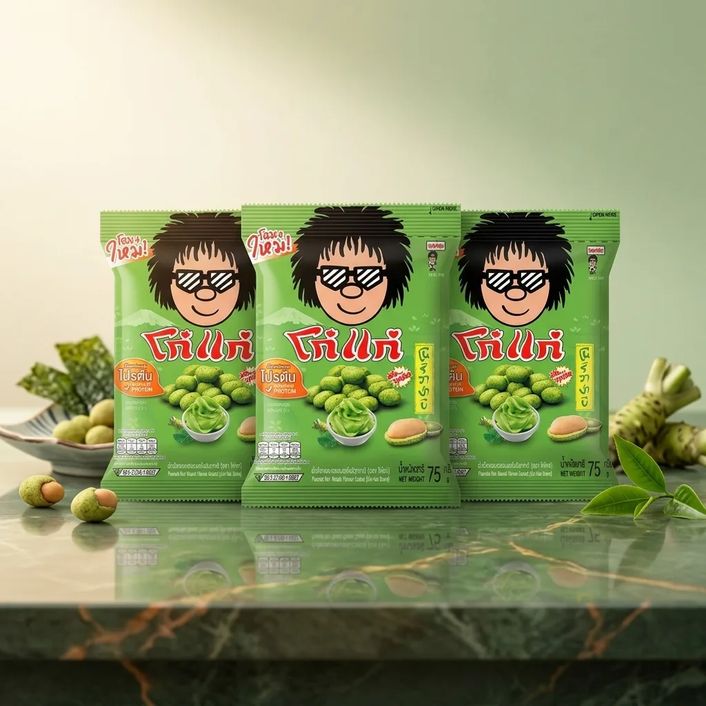 Koh Kae Wasabi Peanuts 75g (Pack of 3)
