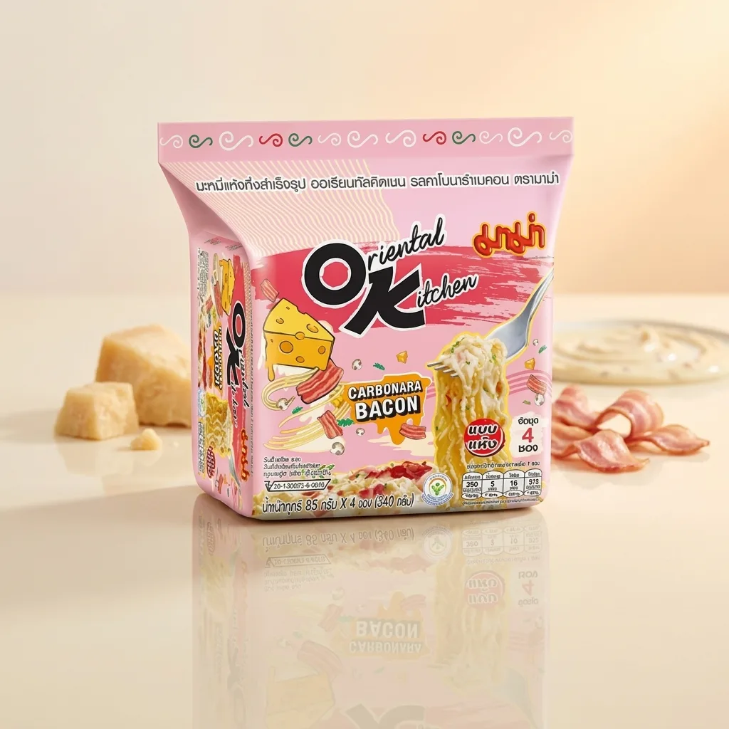 Mama OK Carbonara Bacon Noodle 85g