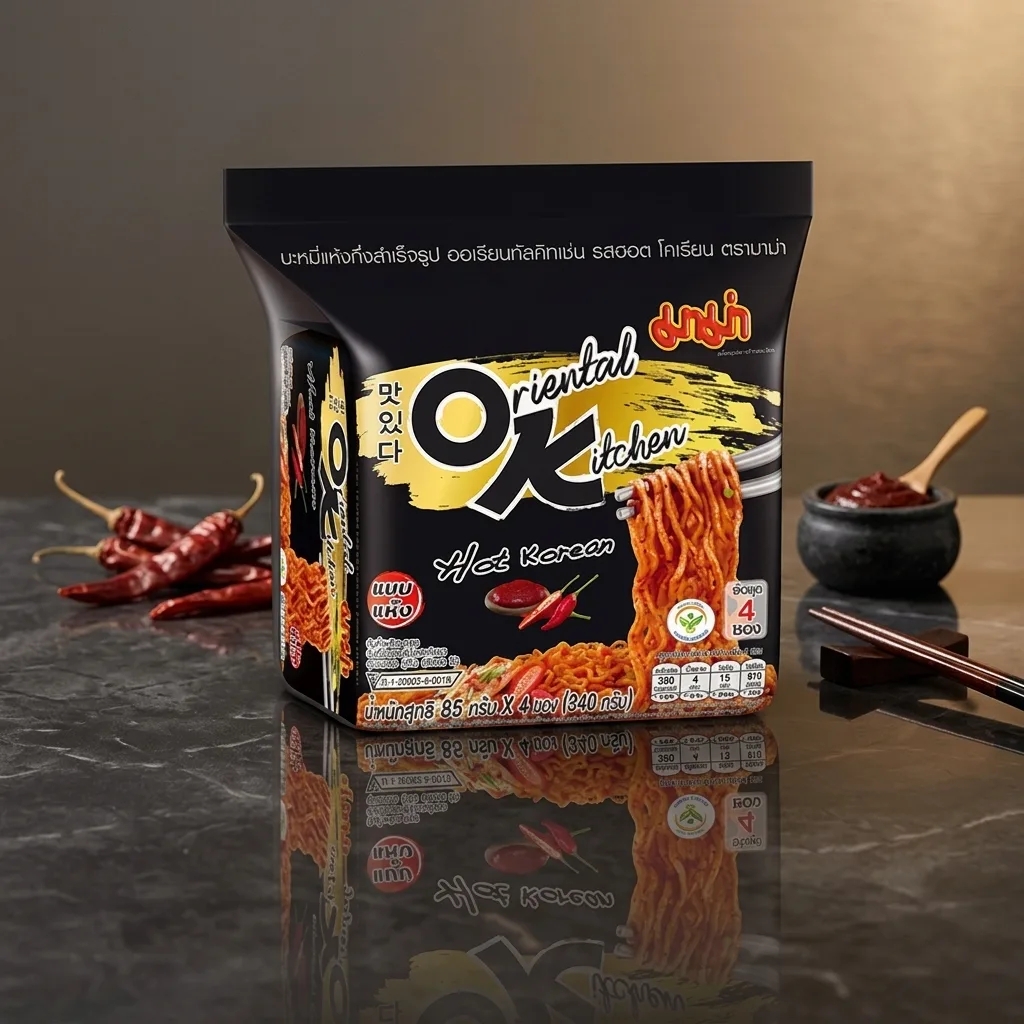 Mama OK Hot Korean Noodle 85g (Pack of 4)