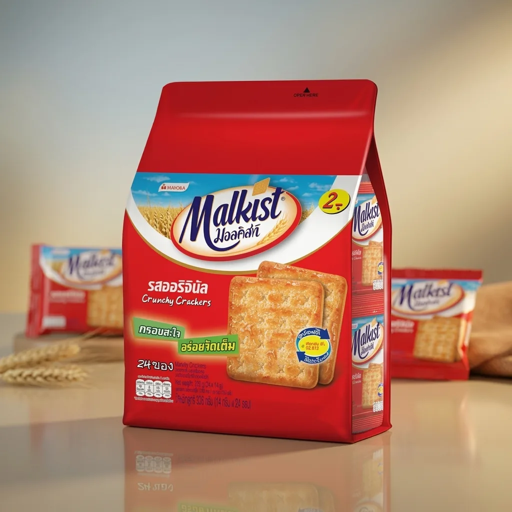 Malkist Original Crunchy Cracker 14g (Pack of 24)