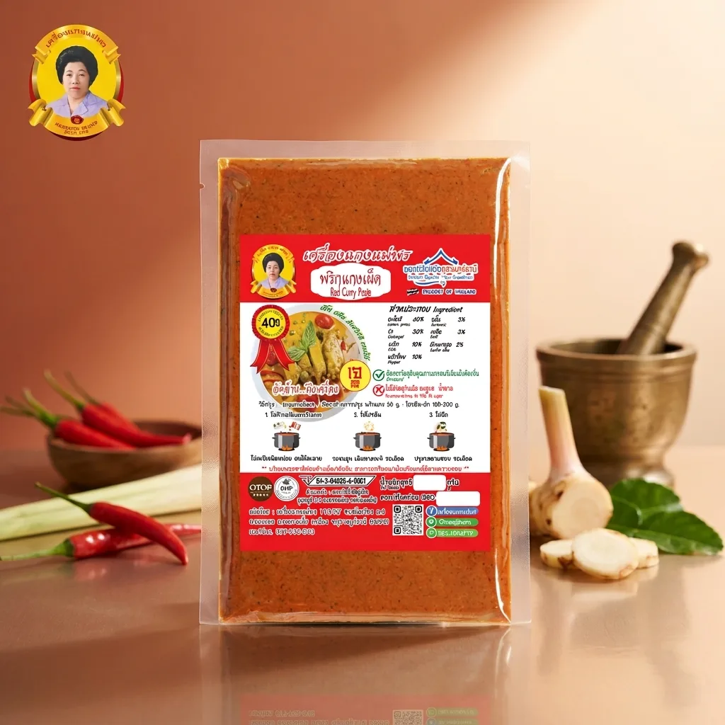 Mae Porn Vegetarian Red Curry Paste 80g