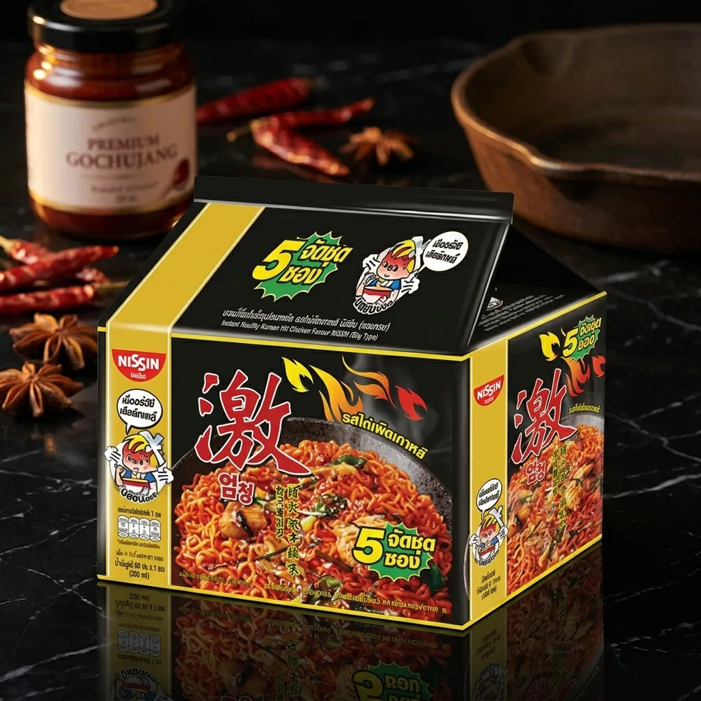 Nissin Korean Spicy Chicken 60g (Pack of 5)