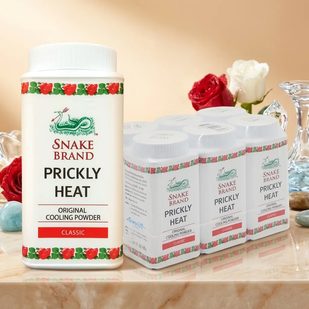 Snake Brand Cooling Powder Classic 50g (Pack of 6)