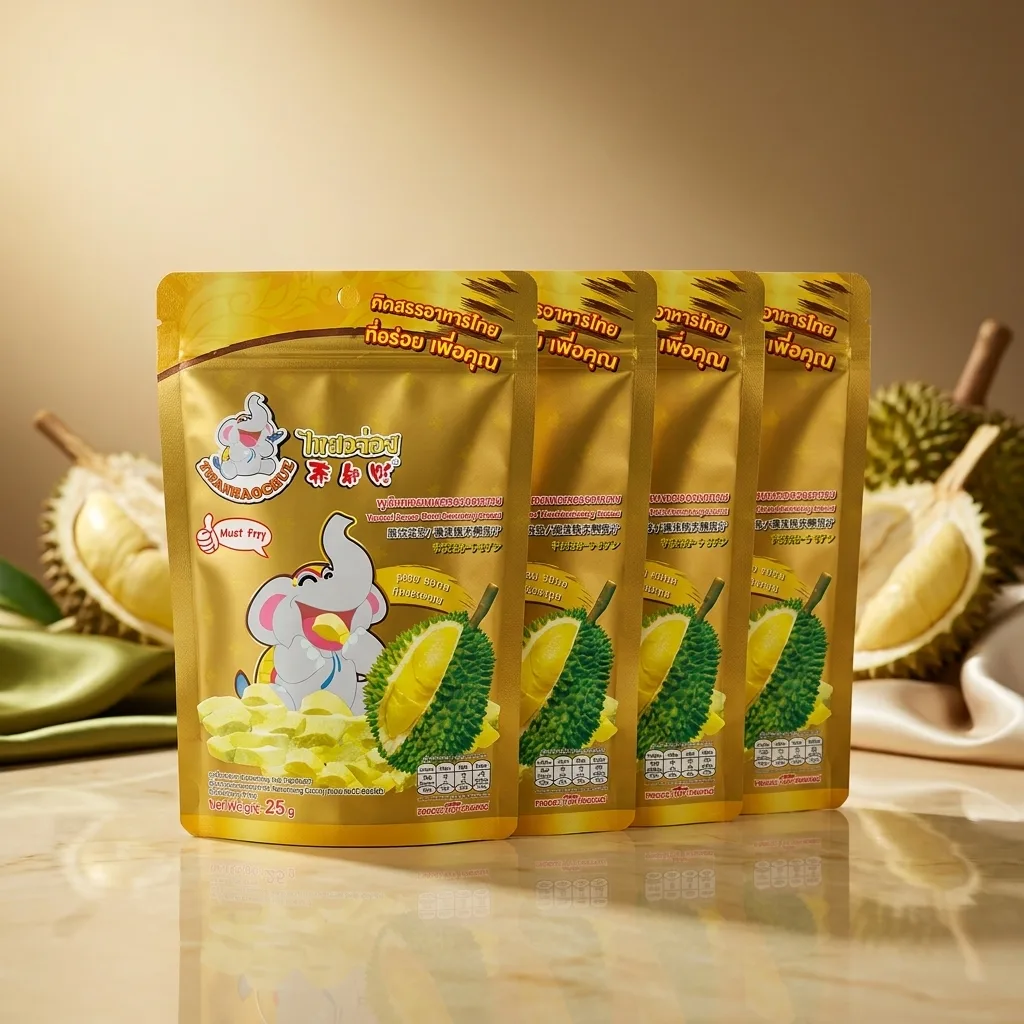 Thai Aroi Freeze-Dried Monthong Durian 25g (Pack of 4)