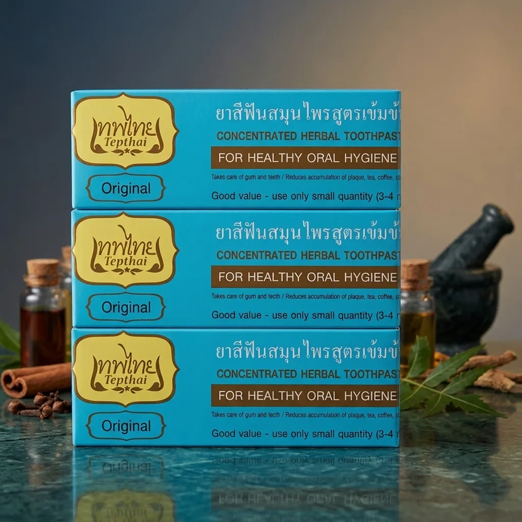Tepthai Herbal Toothpaste Original 70g (Pack of 3)