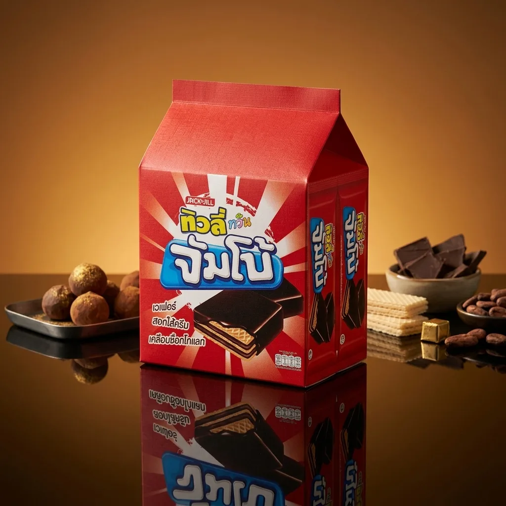 Tivoli Twin Jumbo Chocolate Coated Wafer 35g (Pack of 12)