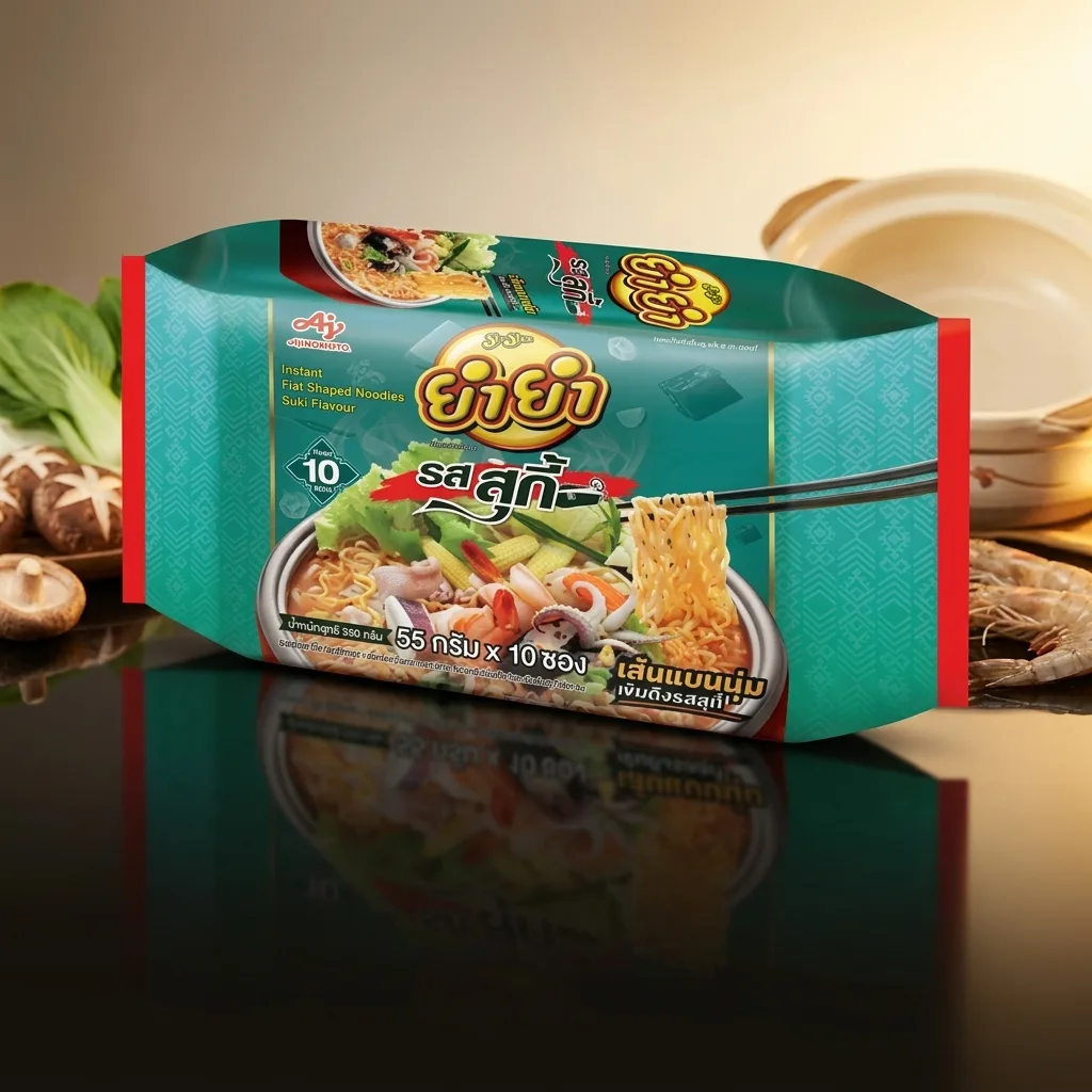 Yum Yum Flat Noodle Suki 55g (Pack of 10)